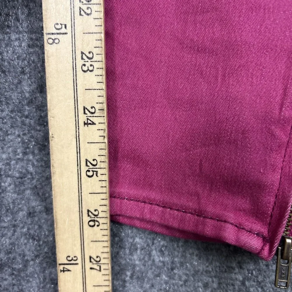 Free People Skinny Zip Ankle Jeans Womens Size 24 Pink